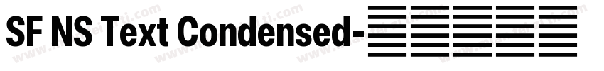 SF NS Text Condensed字体转换